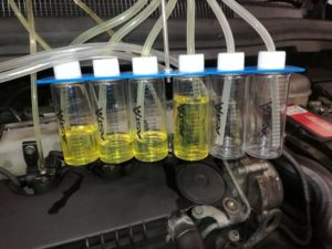 Přepadový test vstřikovačů common rail